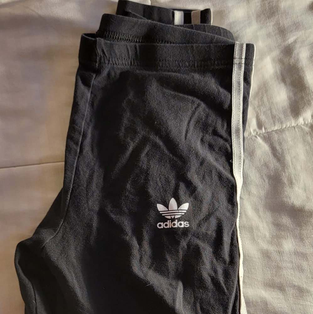 adidas striped black leggings
